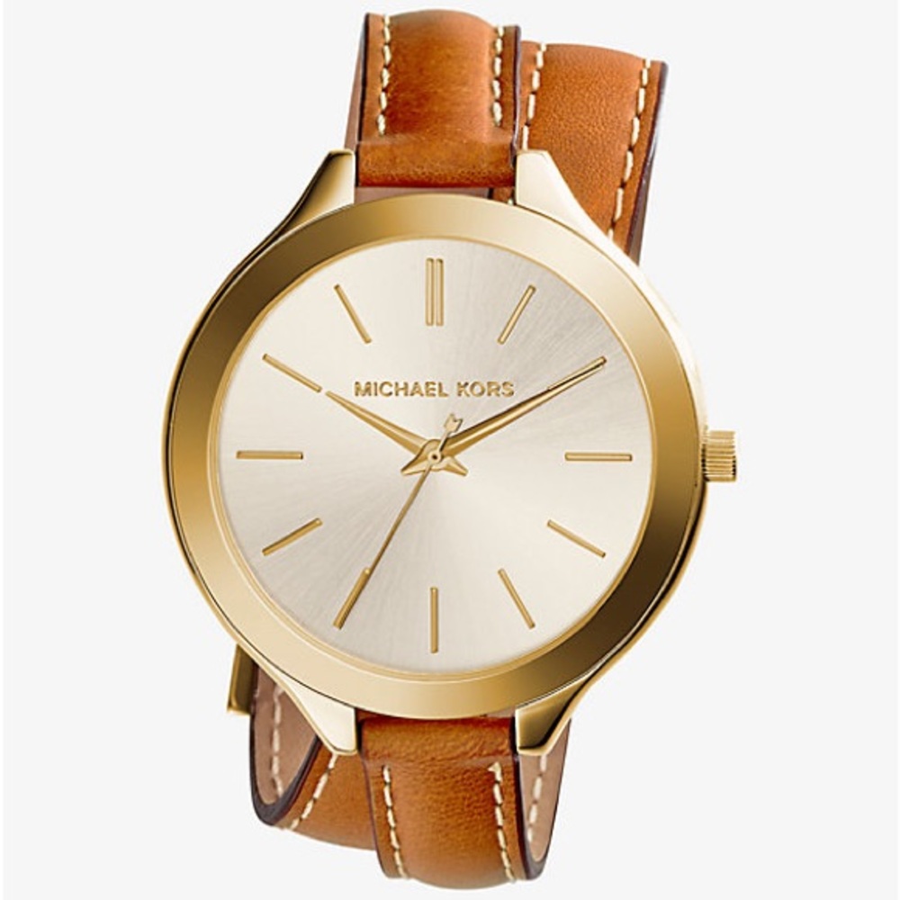 MICHAEL KORS Slim Runway Double-Wrap Watch